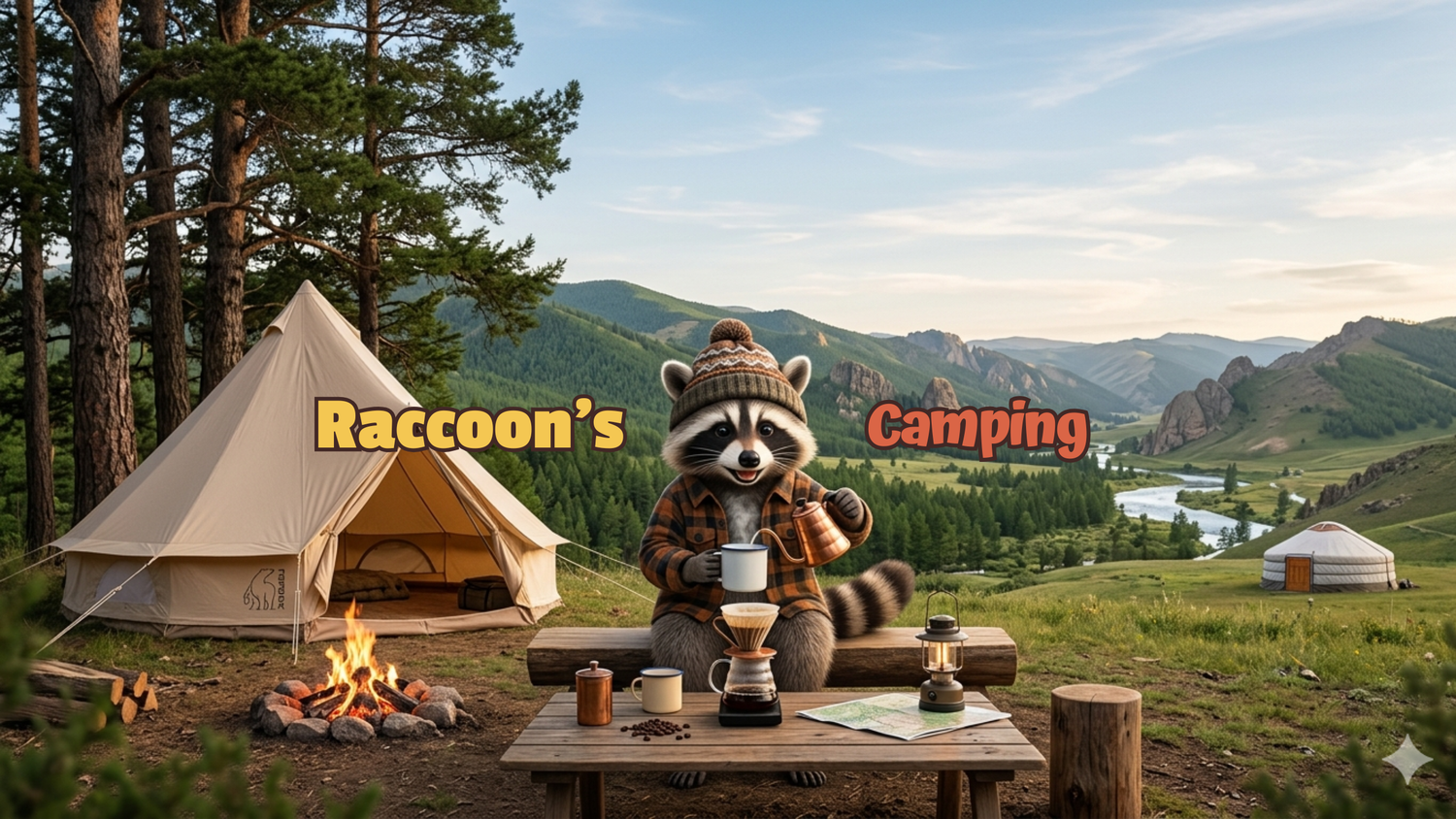 Raccoon's Camping