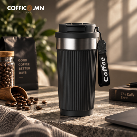 COFFICO® 550ml RIBBED COFFEE TUMBLER
