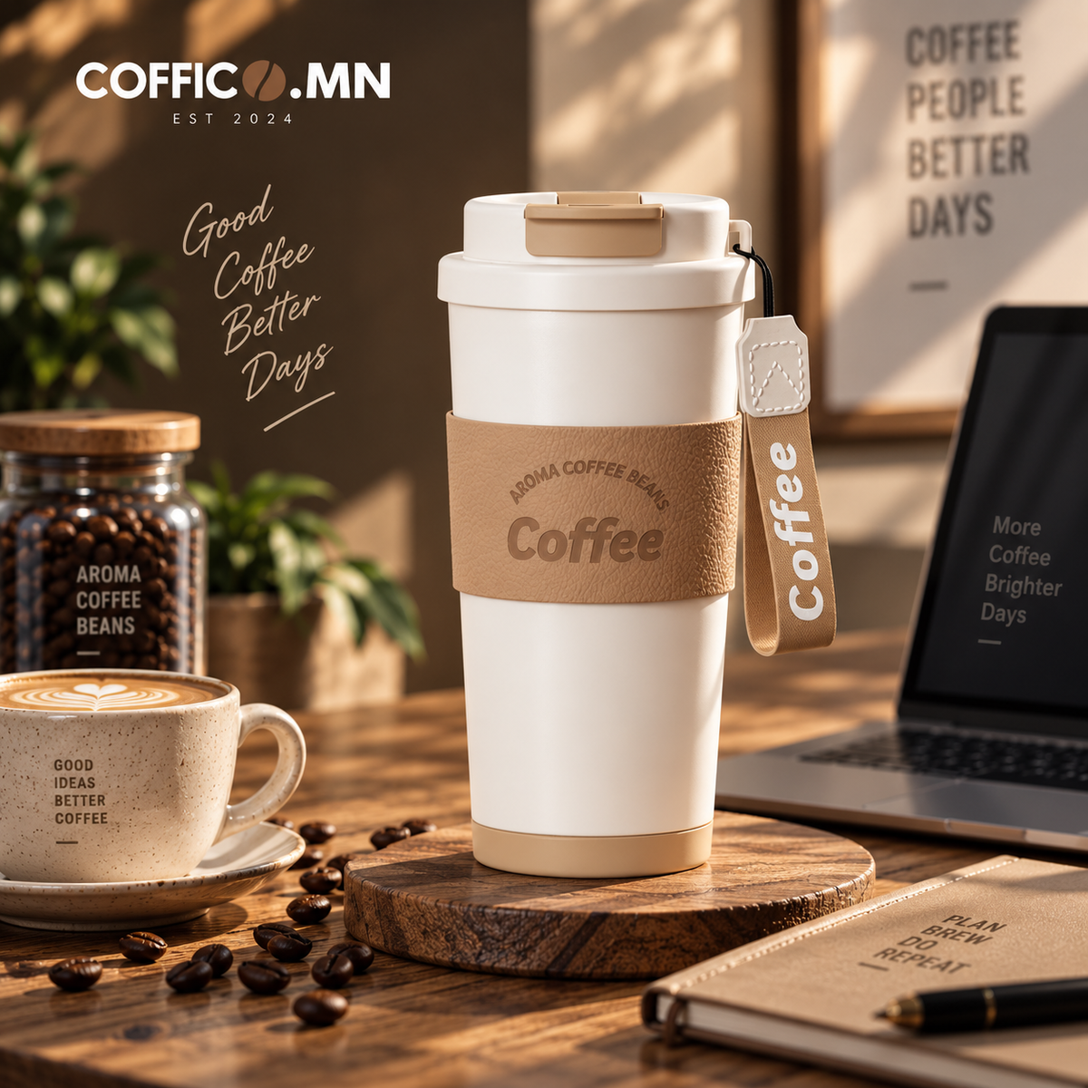 COFFICO® 550ml CLASSIC COFFEE TUMBLER