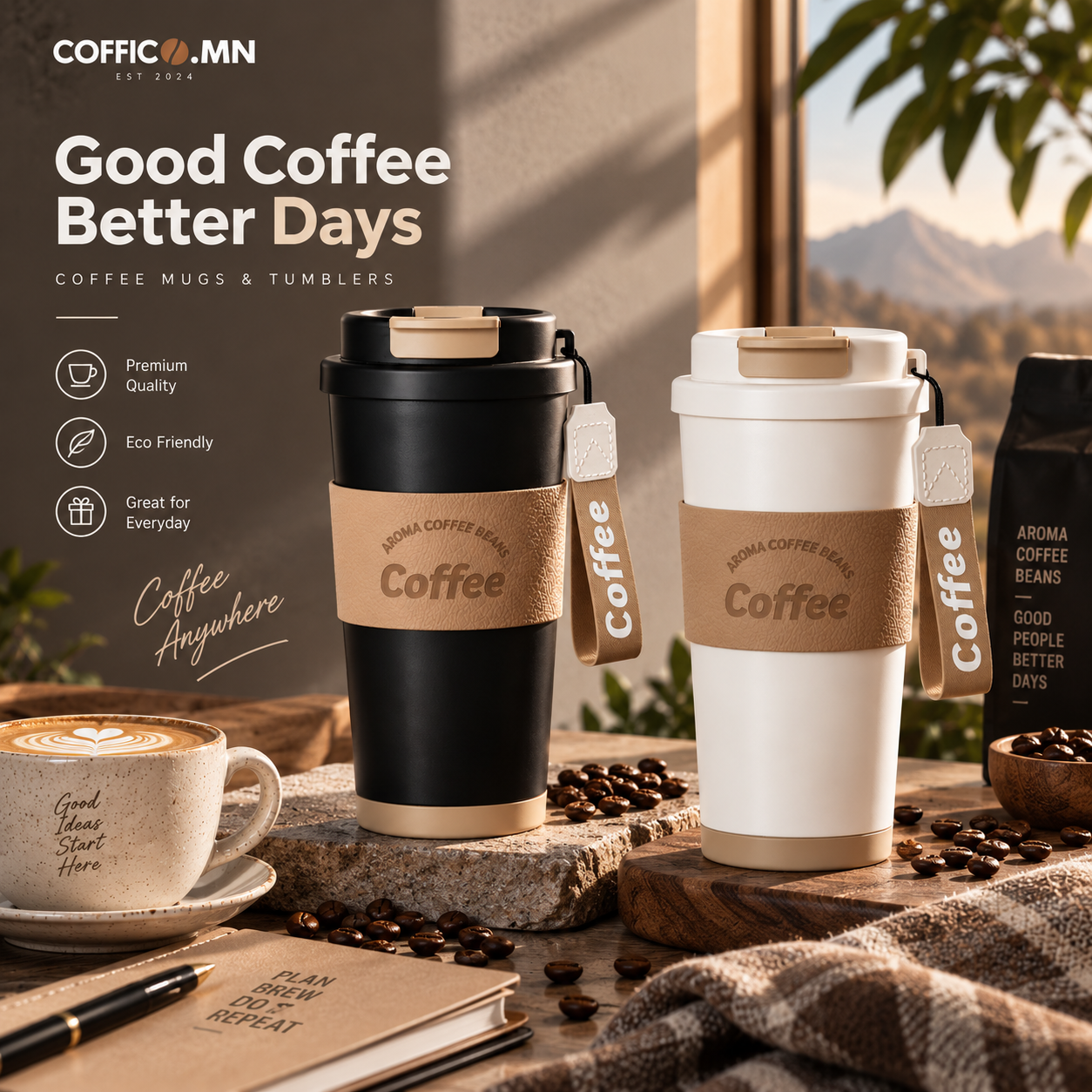 COFFICO® 550ml CLASSIC COFFEE TUMBLER
