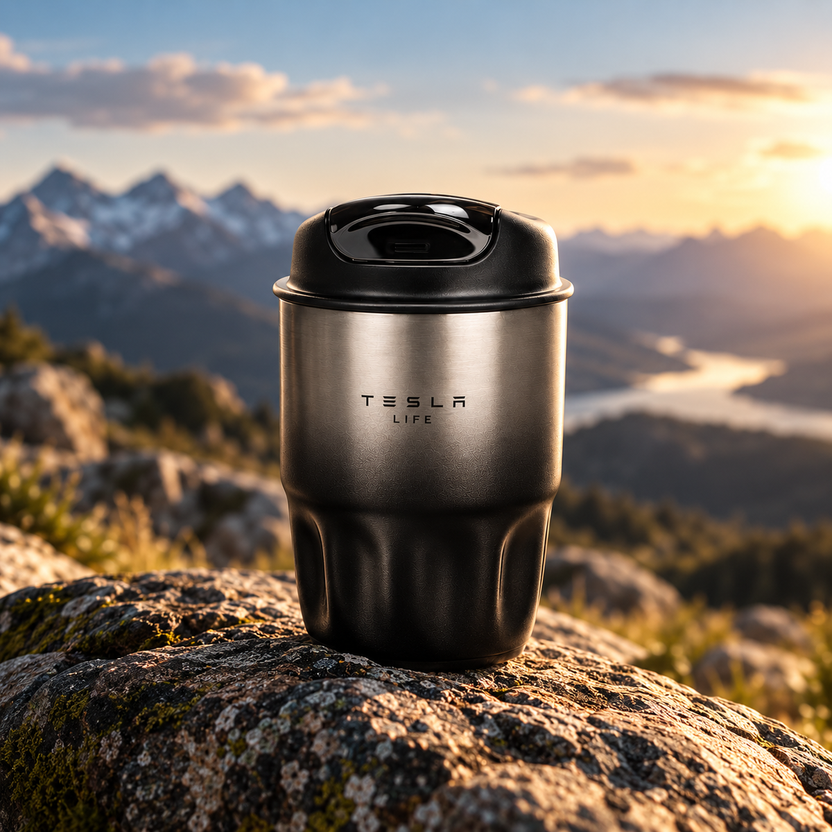 TESLA® DOUBLE-WALL STAINLESS STEEL TUMBLER