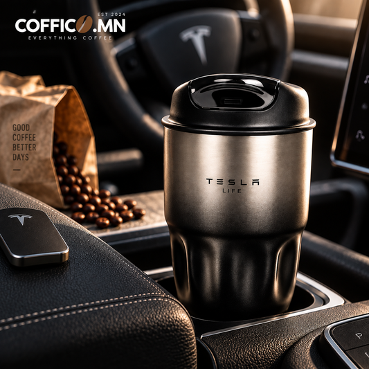 TESLA® DOUBLE-WALL STAINLESS STEEL TUMBLER